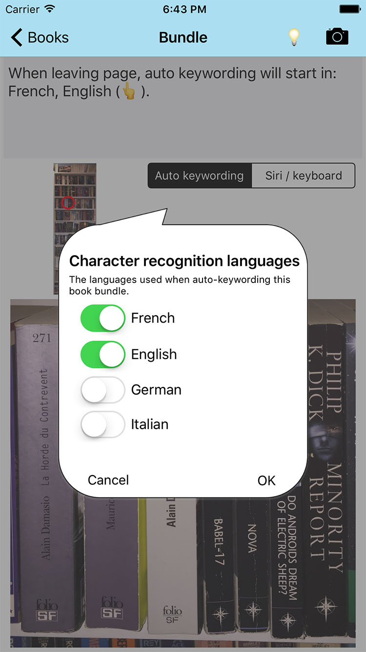 Find that Book - choosing languages